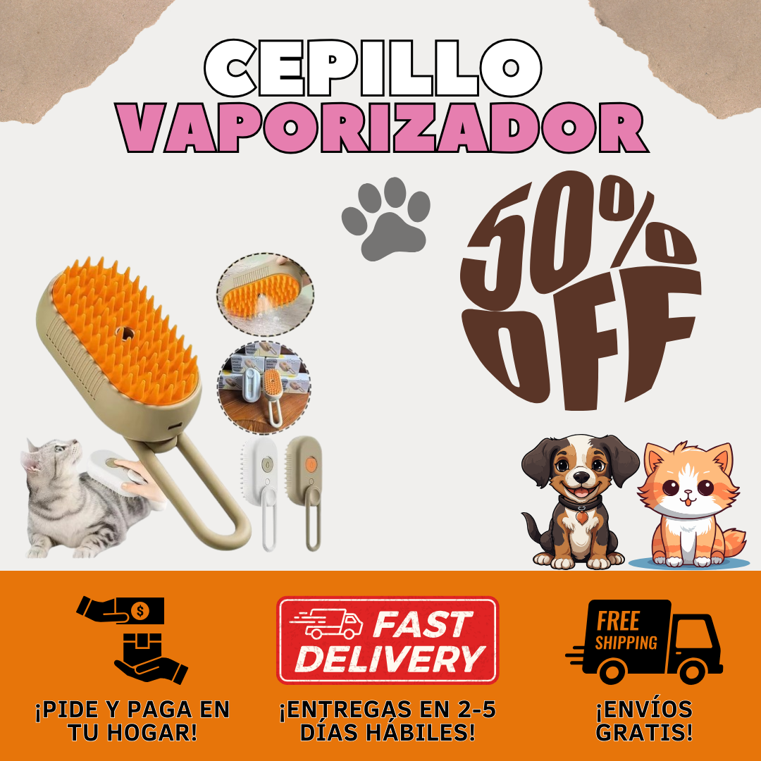 Cepillo mascota vapor